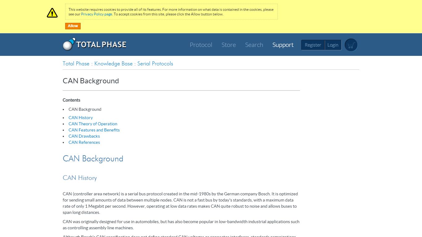 CAN Background - Total Phase